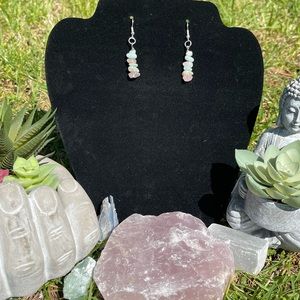 Lake vibes gemstone earrings 🐟⛴⛵️🌍🍃🍃🌳🌲